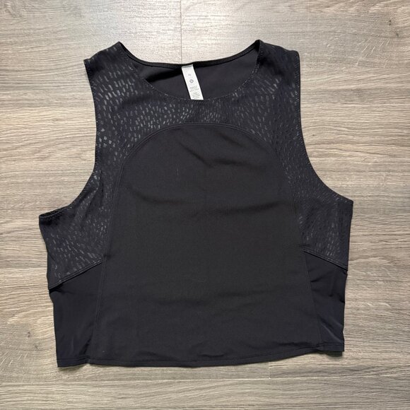 Lululemon Women's Nulu and Mesh Yoga Tank Top - Black - Picture 2 of 6
